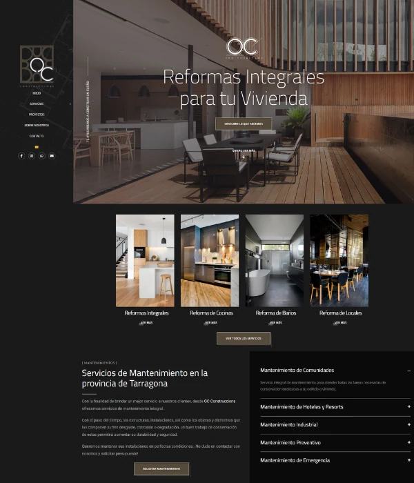Web profesional para constructora en Vila-seca