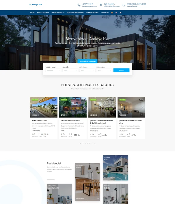 Web profesional para inmobiliaria en Salou