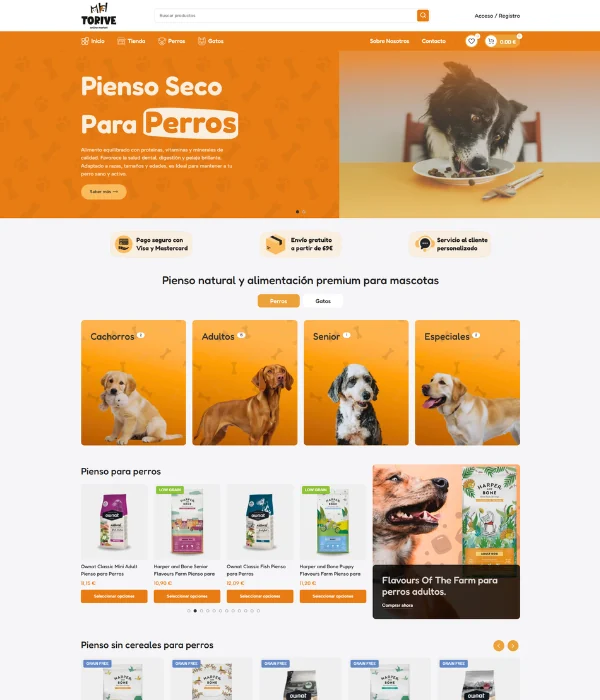 Tienda online de pienso y alimentación para mascotas en Vila-seca