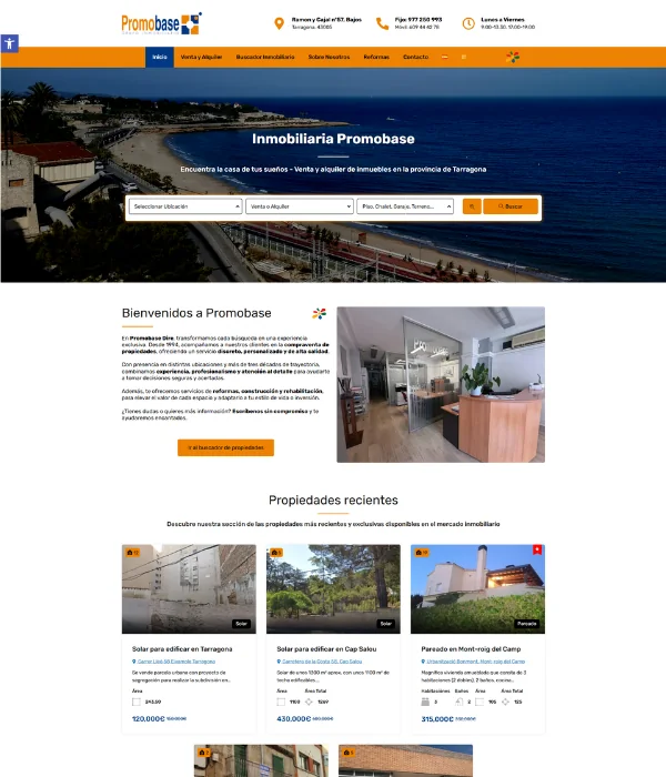 Web profesional para inmobiliaria en Tarragona